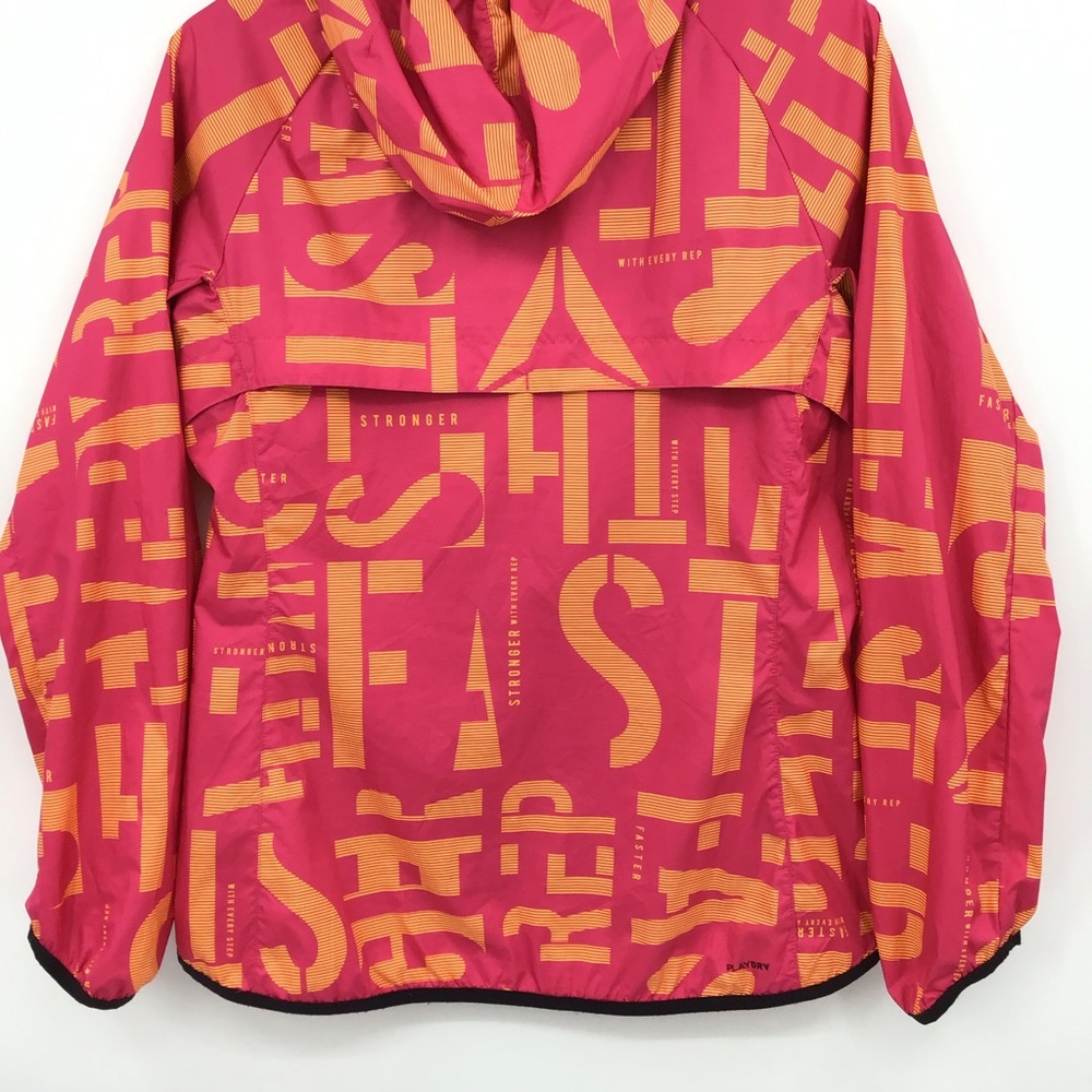 Reebok Pink Orange Windbreaker Jacket - Picture 9 of 15